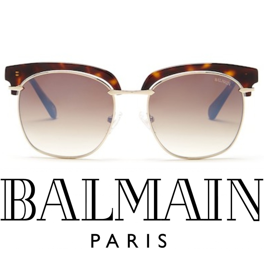 Balmain Modified CatEye Tortise Lt Gold Sunglasses